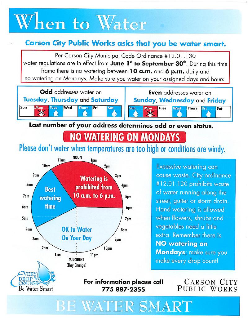Scanned copy of the Carson City Watering Guidlines